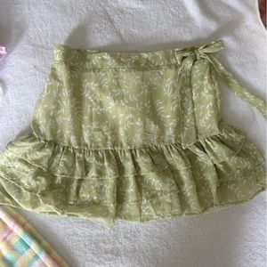 Nordstrom Rack Floral Green Kids Skirt